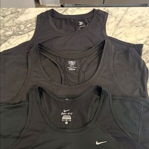 Nike Women's Black Dri-FIT Tank Trio